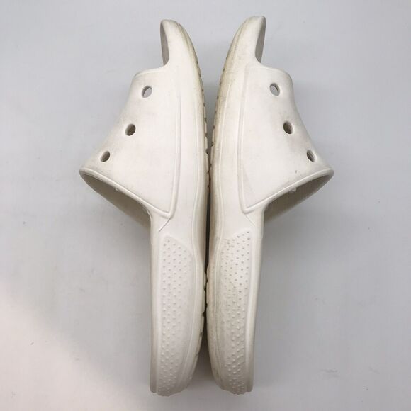 Iconic Crocs Comfort White Sandals Classic Slide Unisex M6 W8 Waterproof Shower - Picture 7 of 11